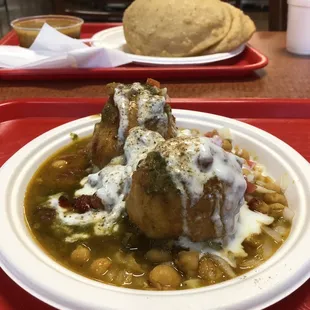 Chole Samosa Chaat