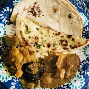 Tasty Shahi paneer and Aloo Baingan(Potatoes and Eggplant)