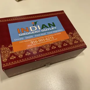 a box of indian food