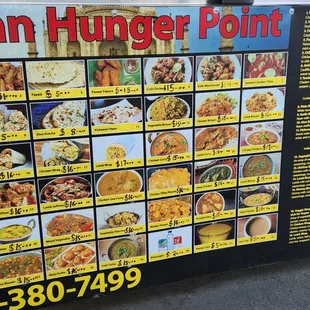 Indian Hunger Point Menu July 22 2024