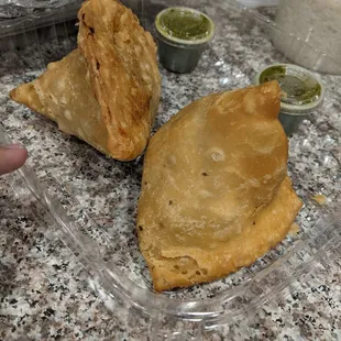 Vegetable samosas. HUGE and soo good!