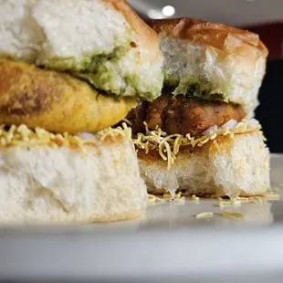 Dabeli and vadapav combo.