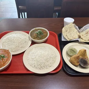 Tikka Masala, Chicken Curry, Roti, Samosa