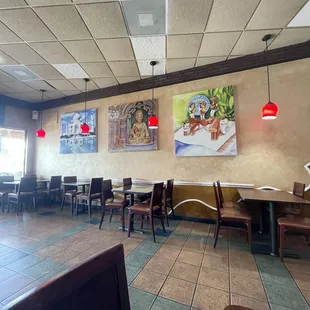 the interior of a restaurant