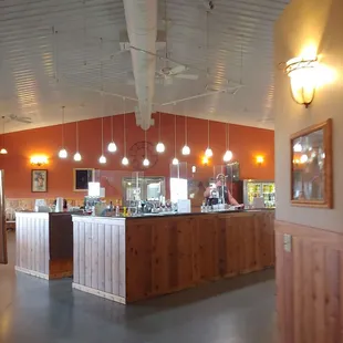 the bar and dining area