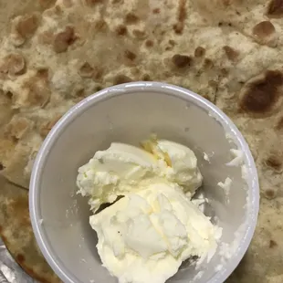 Butter given for my aloo parantha!