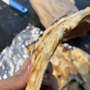 Raw dough glistening