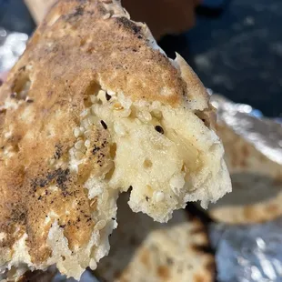 Raw thick gross garlic naan