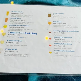 the menu