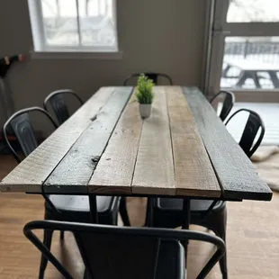 a table and chairs