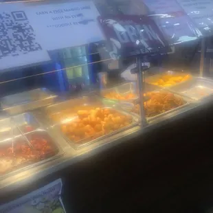 Some food scoop ready at counter