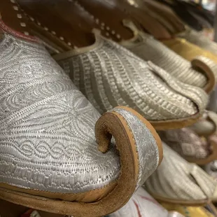 Handmade Punjabi Jutti (shoes) sold at Indian Market (as well as Indian clothing and jewelry)