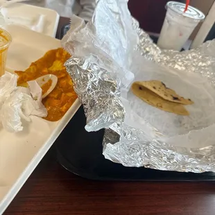 Shahi Paneer, Plain Roti, Plain Lassi