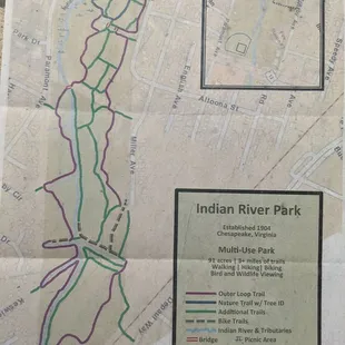 Trails for biking or walking