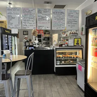 Menu boards and counter