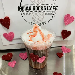 Heartbreak Latte.  Raspberry &amp; White Chocolate.  Sweet and tasty!