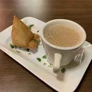 Chai tea and samosa combo