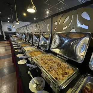 Impressive lineup of lunch buffet dishes