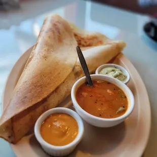 Chutneypodi Masala Dosa