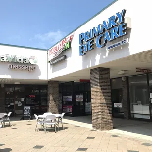 the outside of the building