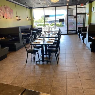 a view of the dining area