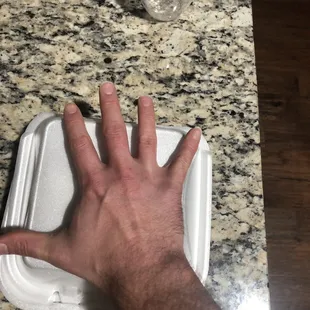 Chefs Sampler: 30 + 6 tip dollars of food weights less than a pound and comes in a container smaller than my hand.