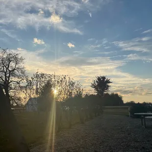 the setting of the setting sun