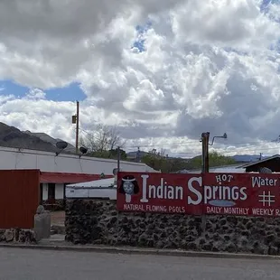 Indian Hot Springs baths ad on the street