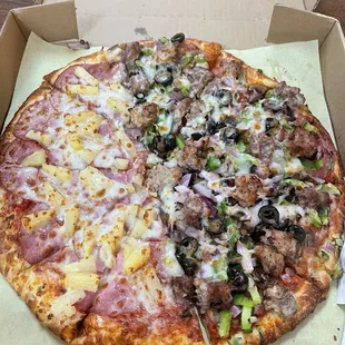 Half Hawaiian and combo !!!! DELICIOUS  THANK YOU !!!