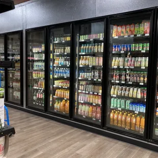 a grocery store with refridgerators