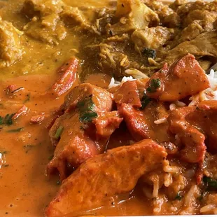 Chicken Tikka Masala, Chicken Karahi, and Butter (Better) Chicken!!! Delicious!