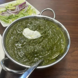 Palak paneer with butter