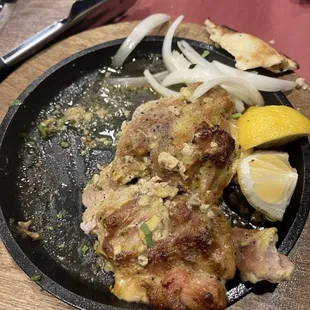 Bland and cold tandoori chicken.