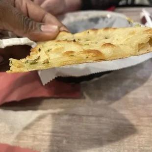 Garlic Naan. Just like thin crust pizza