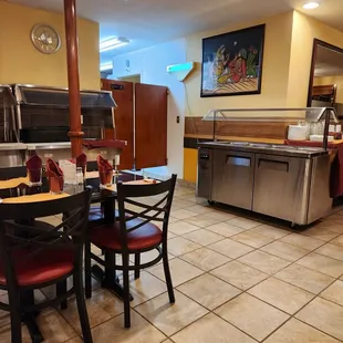 the kitchen and dining area