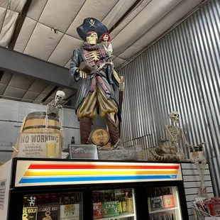 a statue of a man holding a baby