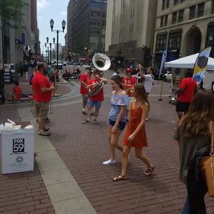 Band playing! Yay Indiana Grown...