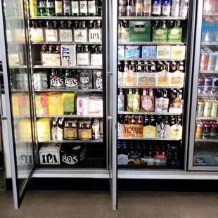 a display of beer in a store