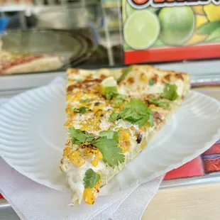 Street corn pizza