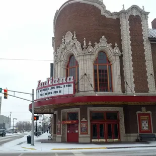 Indiana Theater front entrance on Ohio &amp; 7th Street, Terre Haute, Indiana.