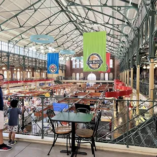 the interior of the market