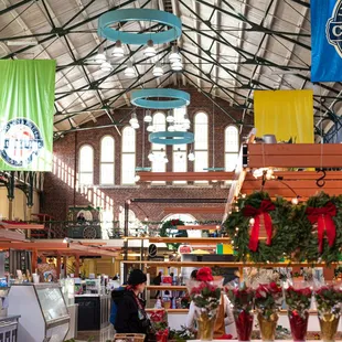 the interior of the market