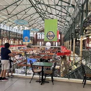 the interior of the market