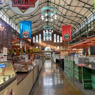 the interior of the market