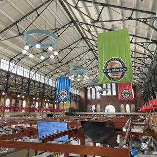 the interior of the market