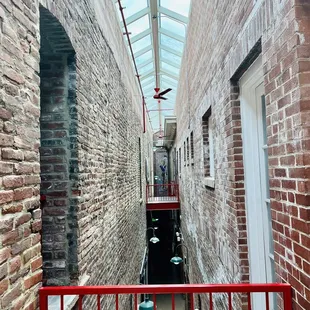 View from upstairs in hallway