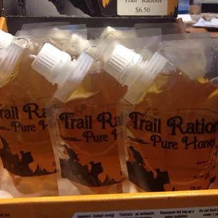 a display of four bottles of beer