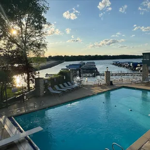 A photo of the members-only pool area