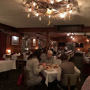 people eating at a restaurant
