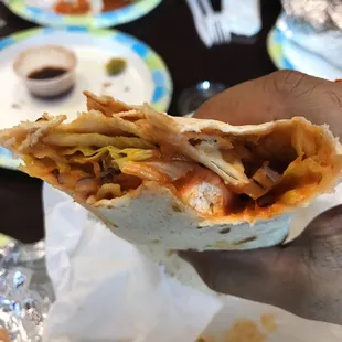 Paneer tikka wrap!! Yummy!!